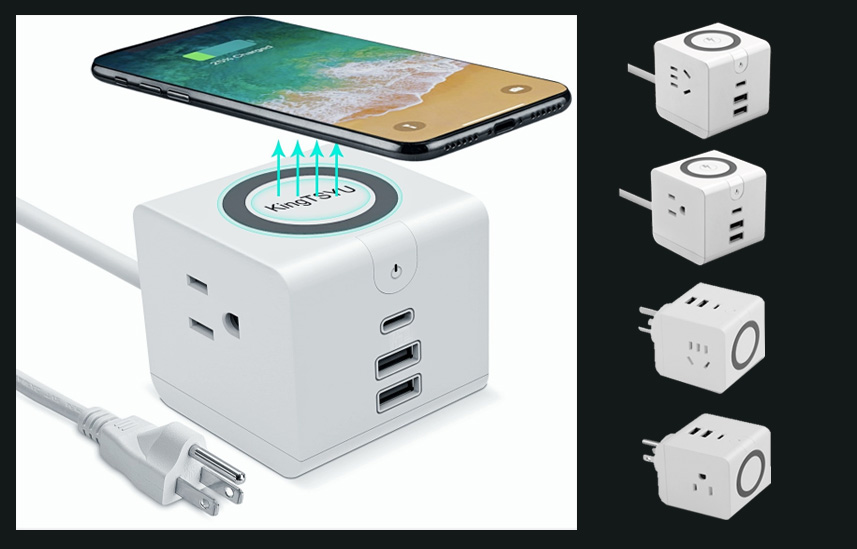 Creative wireless charging station power strip