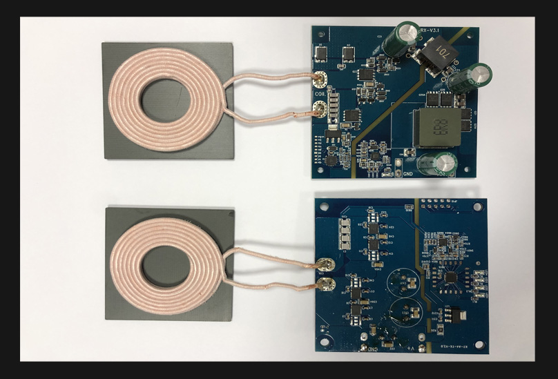 Wireless charger PCBA transmitting and receiving coil